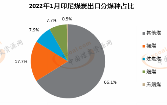 2022.1分煤種出口占比