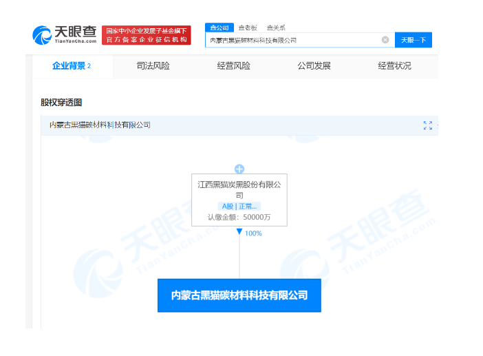 黑貓股份在內(nèi)蒙古成立碳材料科技公司 注冊資本5億