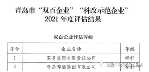 雙星集團獲評全國國企改革“雙百企業(yè)”標桿，成為唯一獲此殊榮的輪胎企業(yè)