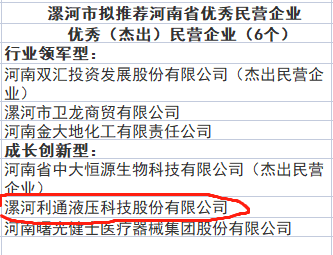 漯河利通液壓科技股份有限公司