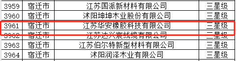 江蘇華安橡膠科技有限公司獲得了三星級上云企業(yè)的認可。該公司以其自主品牌“國新”、“國豪”、“華安”而聞名，目前正積極推進上市工作，為其在數(shù)字化領域的發(fā)展提供了更多的機會。